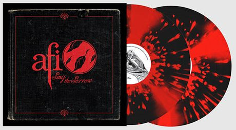 A.F.I. Sing the Sorrow album cover shown with red & black pinwheel colored vinyl record