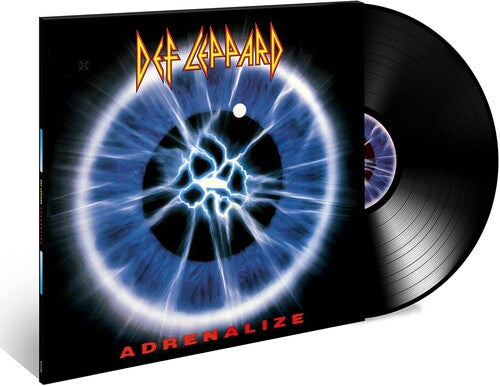 Def Leppard - Adrenalize album cover and black vinyl.