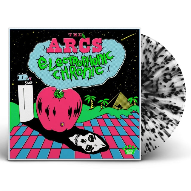 Arcs - Electrophonic Chronic album cover and clear w/ black splatter vinyl.