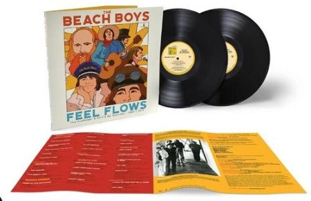 Beach Boys - Feel Flows Album Cover with two black vinyl records and booklet.