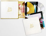 Beach House - Once Twice Melody gold edition album cover, shown with 2 color vinyl records in gold and clear, with poster and booklet inserts