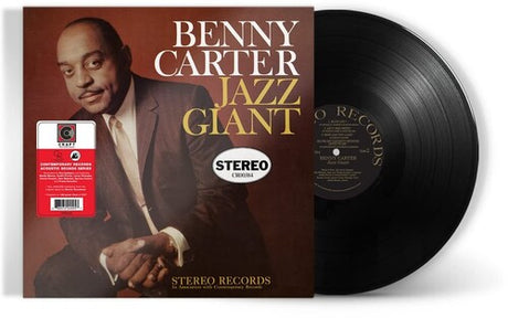 Benny Carter - Jazz Giant album cover and black vinyl.