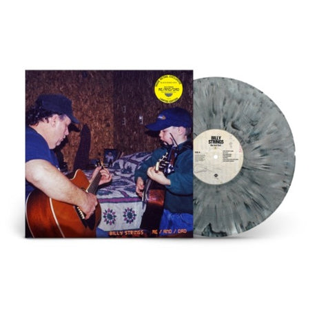 Billy Strings - me and dad album cover with black smoke colored vinyl record