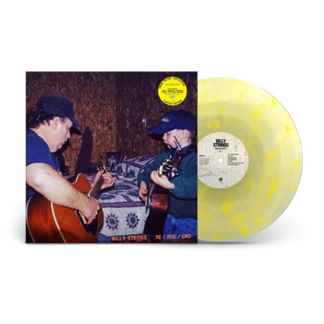 Billy Strings - Me and dad album cover with yellow "egg drop" colored vinyl record