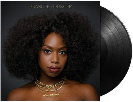 Brandee Younger - Brand New Life album cover and black vinyl. 