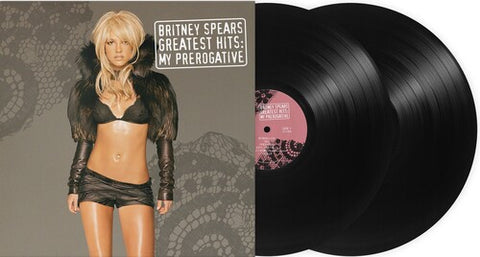 Britney Spears - Greatest Hits: My Prerogative album cover and 2 black vinyl.