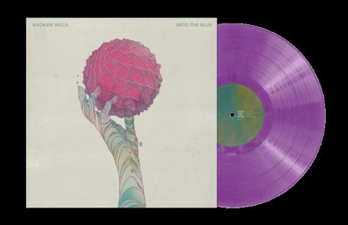 Broken Bells - Into the Blue album cover with purple vinyl record