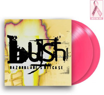Bush - Razorblade Suitcase (in addition) album cover with 2 pink vinyl records