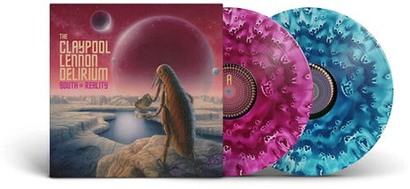 Claypool Lennon Delirium - South of Reality (Amethyst Edition) album cover with magenta and aqua vinyl.