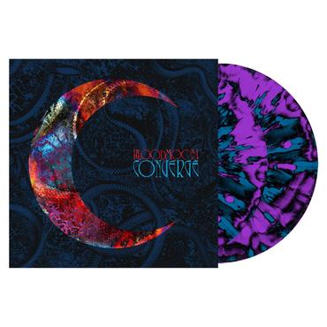 Converge - Bloodmoon 1 album cover with black, navy and purple mix vinyl record