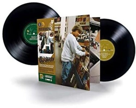 DJ Shadow - Endtroducing 25th Anniversary album cover with 2 black vinyl records