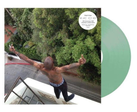 Death Grips - No Love Deep Web album cover and green vinyl.
