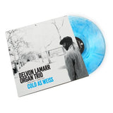 Delvon Lamarr Organ Trio - Cold as Weiss album cover with clear blue vinyl record
