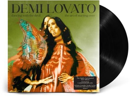 Demi Lovato - Dancing With the Devil...the Art of Starting Over album cover with black vinyl record