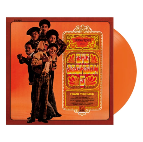 Jackson 5 - Diana Ross Presents album cover and orange vinyl.