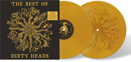 The Best of Dirty Heads album cover with 2 gold colored vinyl records