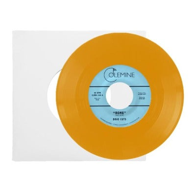 Dojo Cuts - Rome 7 inch single on gold vinyl record with blue label