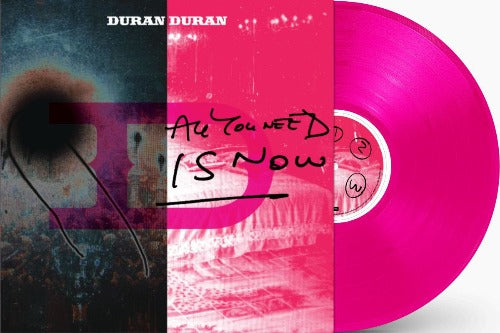 Duran Duran - All You Need is Now album cover with magenta colored vinyl record