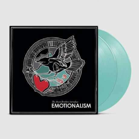 Avett Brothers - Emotionalism album cover and 2 seaglass blue vinyl.