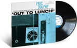 Eric Dolphy - Out to Lunch album cover with black vinyl record