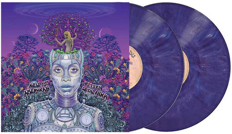 Erykah Badu - New Amerykah Part Two album cover with two violet purple colored vinyl records