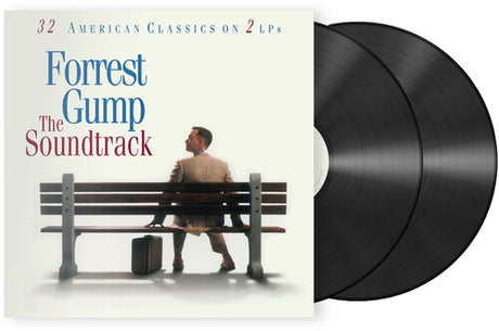 Forrest Gump OST album cover and 2 black vinyl.