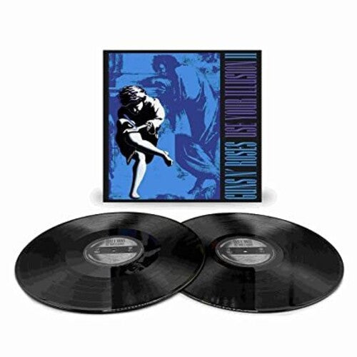 Guns N' Roses - Use Your Illusion II album cover and 2 black vinyl.