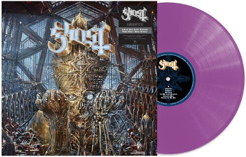 Ghost Impera album cover with orchid purple colored vinyl record