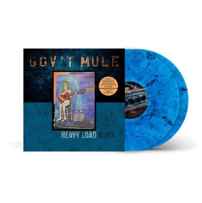 Government Mule - Heavy Load Blues album cover with two blue smoke colored vinyl records