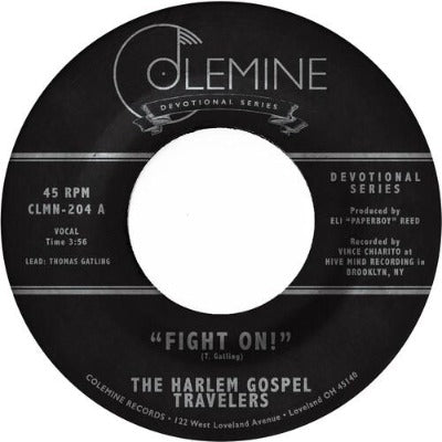 The Harlem Gospel Travelers - Fight On 7 inch single record label