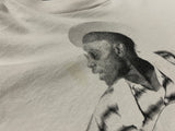 Vintage Lightnin' Hopkins Shirt - Photo of stain next to Hopkins' face