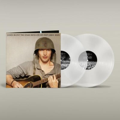 James Blunt - The Stars Beneath My Feet (2004-2021) album cover with two clear vinyl records