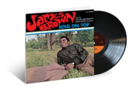 James Brown - Soul On Top album cover and black vinyl.