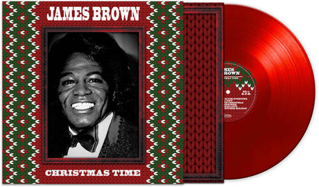 James Brown - Christmas Time album cover and red vinyl.