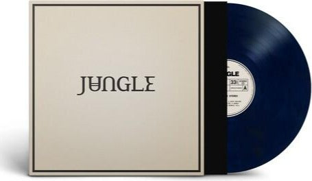 Jungle - Loving in Stereo album cover with blue/black marble vinyl record