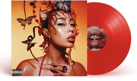Kali Uchis - Red Moon In Venus album cover and red vinyl. 