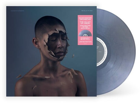 Manchester Orchestra - The Valley of Vision album cover shown with Iridescent Blue Vinyl record