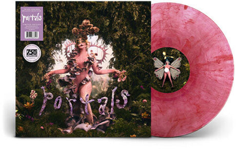 Melanie Martinez - PORTALS album cover with Bloodshot Translucent Vinyl record. 