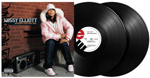 Missy Elliott - Under Construction album cover and 2 black vinyl.