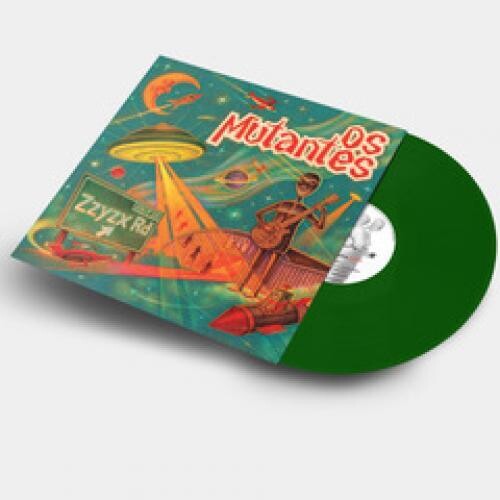 Os Mutantes - ZZYZX album cover and green vinyl.