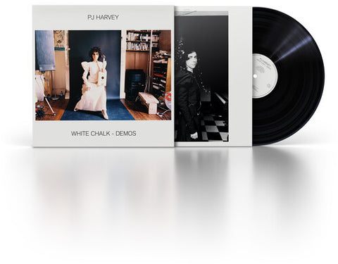 PJ Harvey - White Chalk (Demos) album cover with black vinyl.