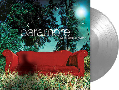Paramore - All We Know is Falling album cover with silver vinyl record