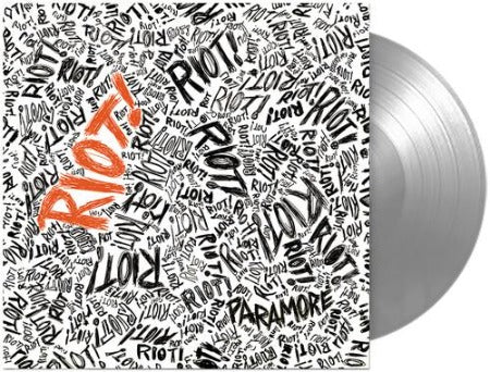 Paramore - Riot album cover with silver vinyl record