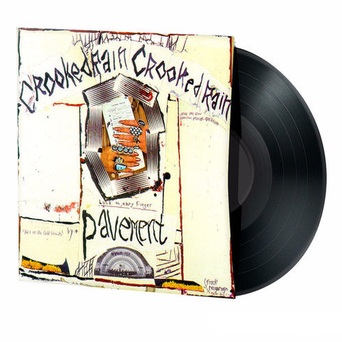 Pavement - Crooked Rain, Crooked Rain album cover and black vinyl.