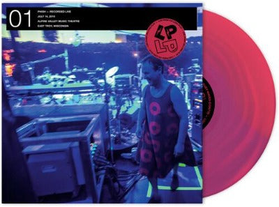 Phish L P on L P 01 album cover with red colored vinyl