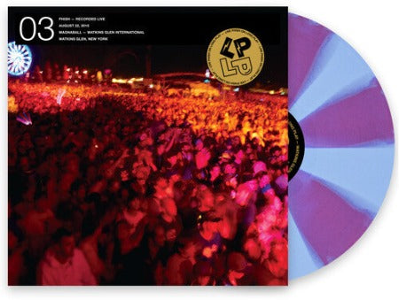 Phish LP on LP 03 album cover with purple and blue "ferris wheel" colored vinyl record