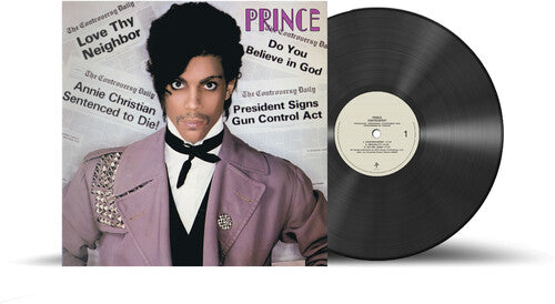 Prince - Controversy album cover and black vinyl.