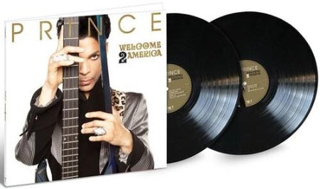 Prince - Welcome 2 America album cover with 2 black vinyl records