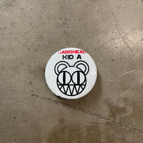Radiohead Kid A Face design pin - Front image