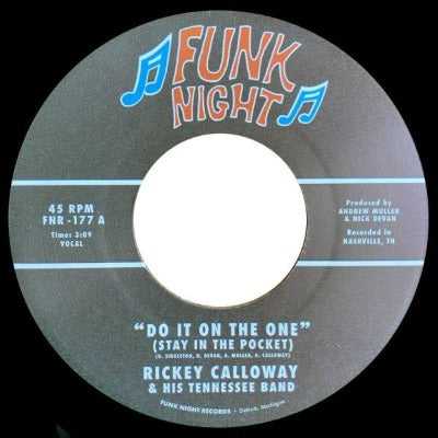 Rickey Calloway & His Tennessee Band - "Do It On the One" 7" single on black vinyl